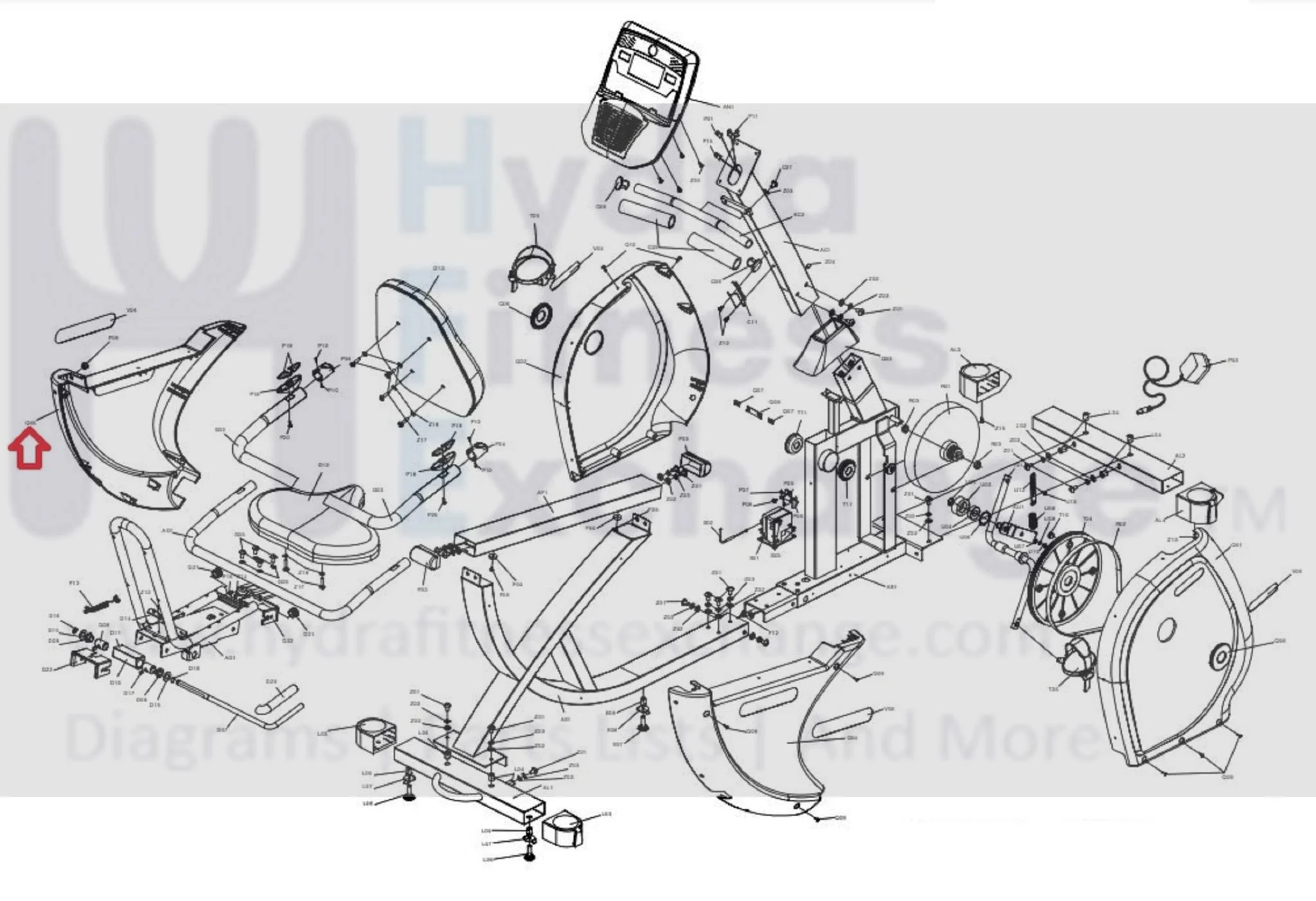 Horizon Fitness R3 RC30 RC40 Stationary Bike Left Cover Set 079861 - Image 3