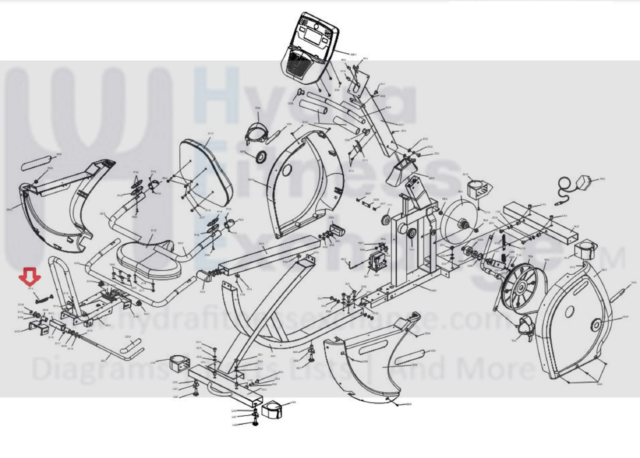Horizon Fitness R3 RC40 B600 Stationary Bike AL Rail Connect Wire 074855 - Image 2