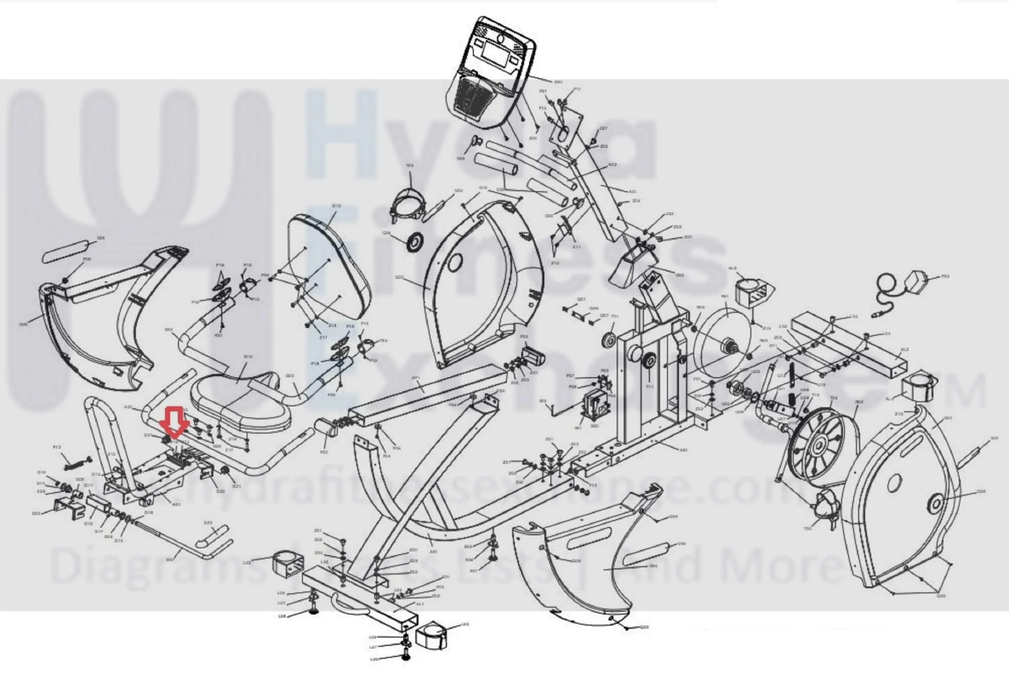 Horizon Fitness R3 RC40 B600 Stationary Bike Connect Wire Harness 074858 - Image 2