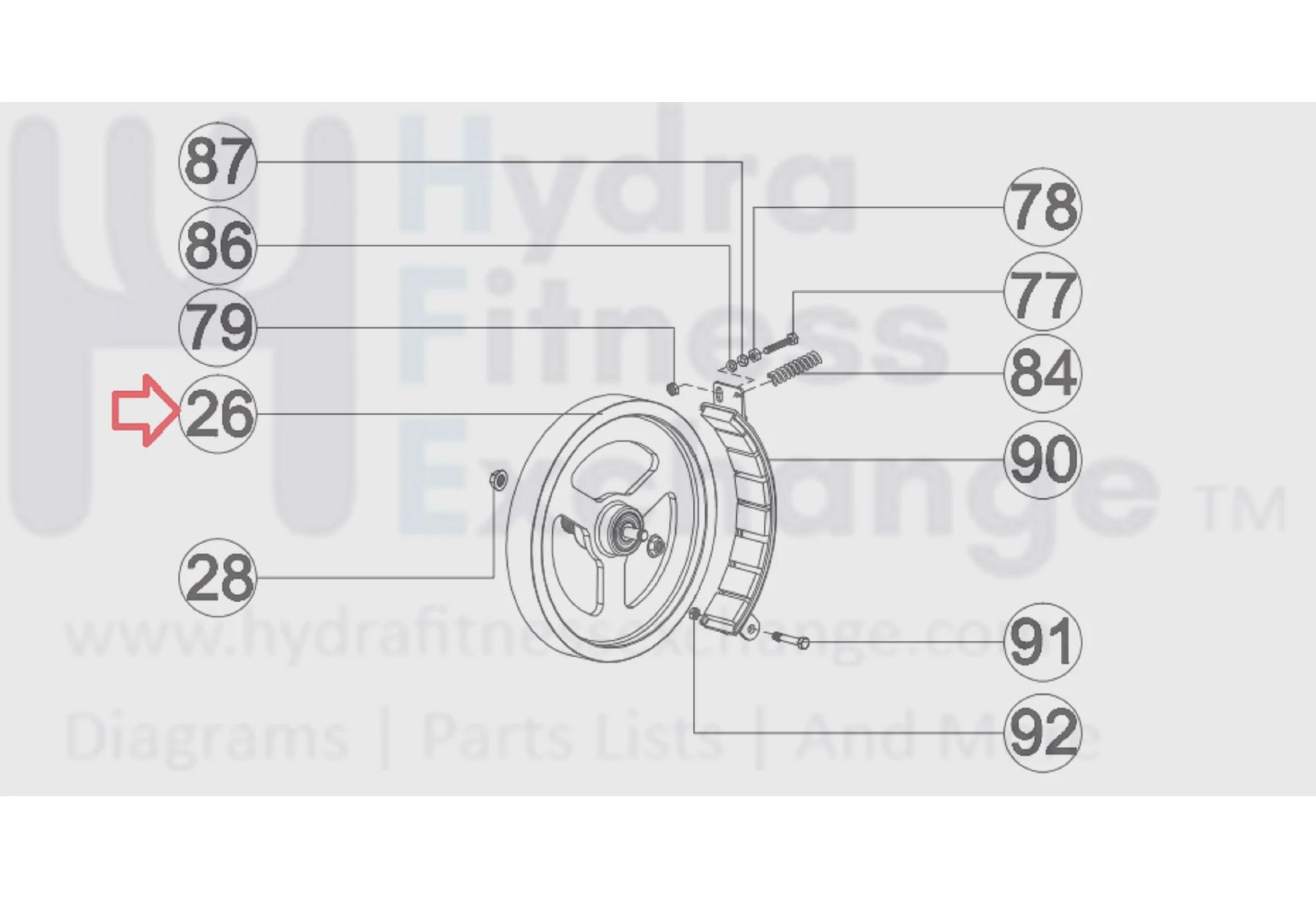Horizon Fitness R7 U7 RB018 UB Stationary Bike Magnetic Brake Resistance Flywheel Set 1000353803 Formerly 1000352928 - Image 3