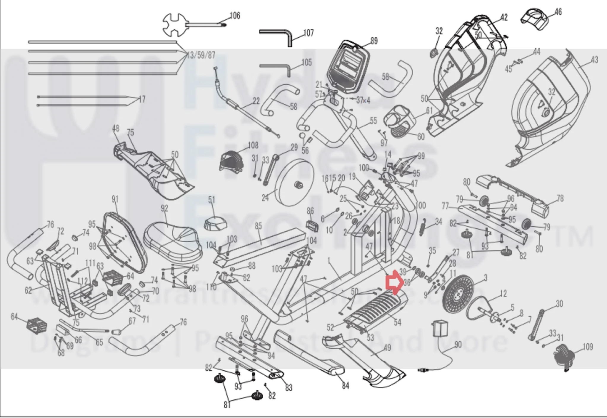 Horizon Fitness Comfort R U RB013 CB037 Stationary Bike Sealed Ball Bearing 1000324681 - Image 3