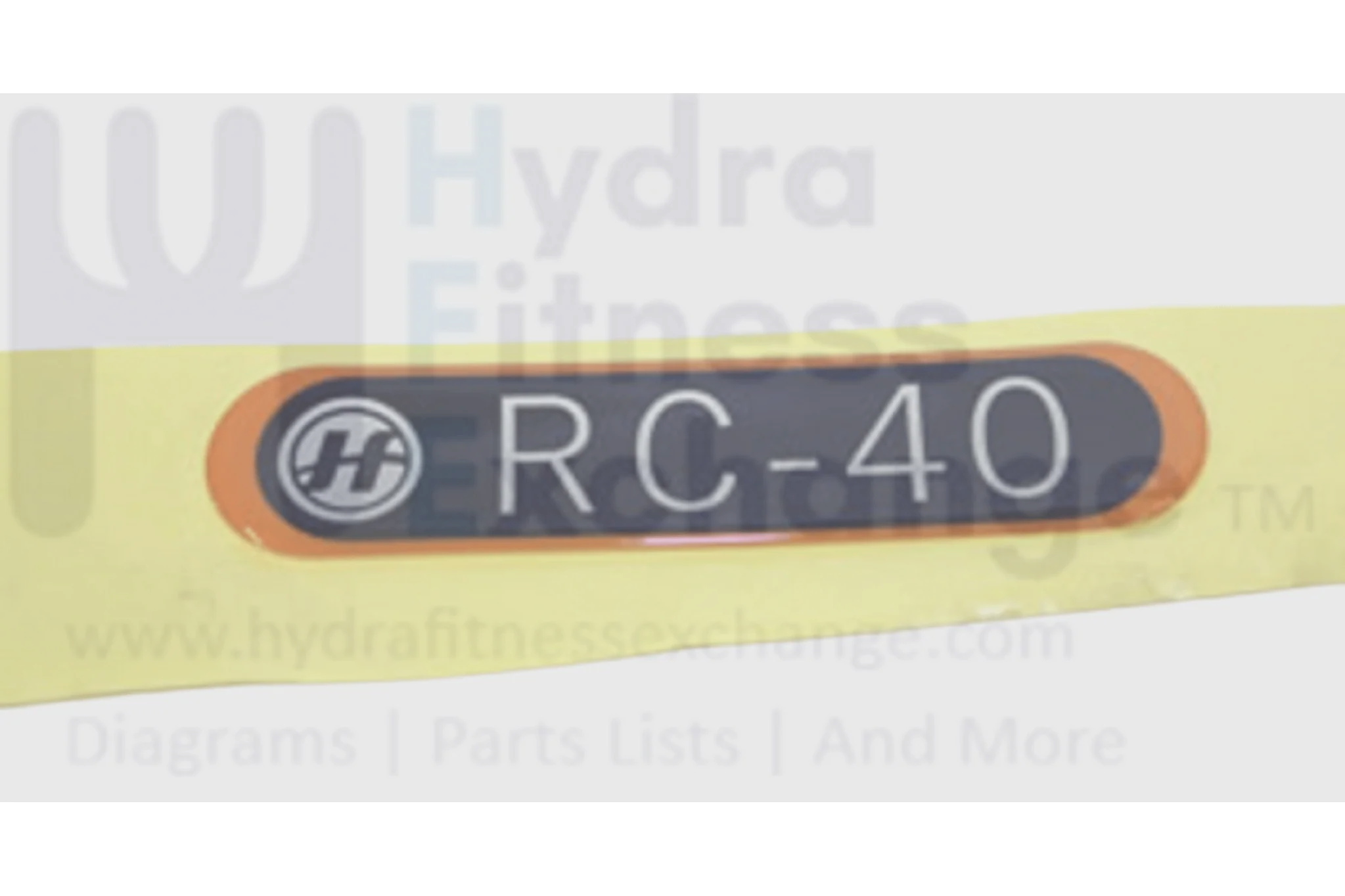 Horizon Fitness RC40 - RB122C Stationary Bike Front Side Cover Decal 079892