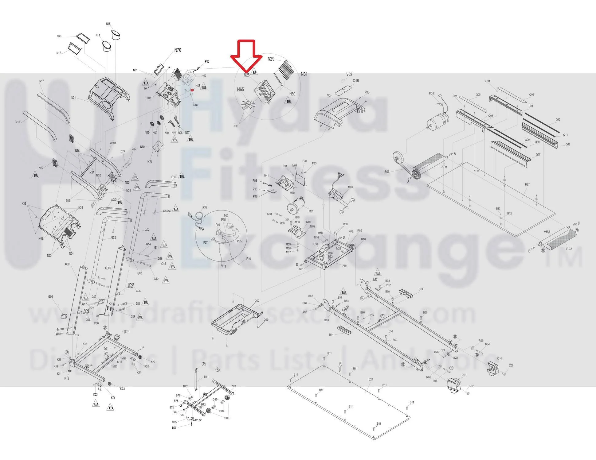Horizon Fitness RCT7.6 T7.6 Treadmill Adjustable Fan Support Frame Plate 060120-C - Image 3