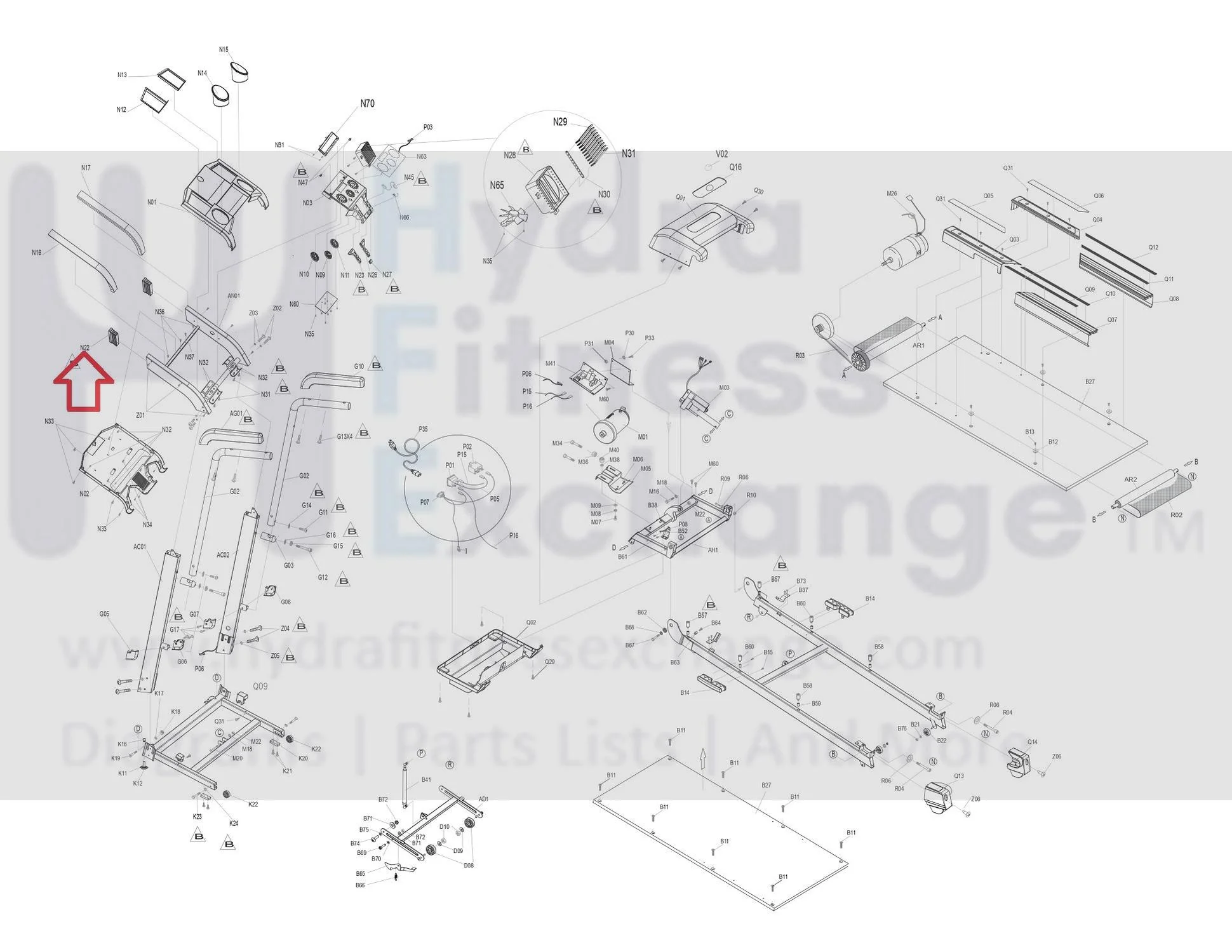 Horizon Fitness RCT7.6 T7.6 Treadmill Console Frame Endcap 056314-AA - Image 2