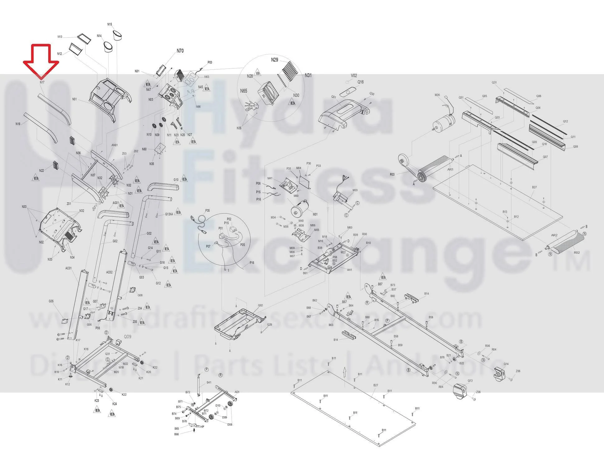 Horizon Fitness RCT7.6 Treadmill Right Console Frame Cover 056383-AA - Image 3