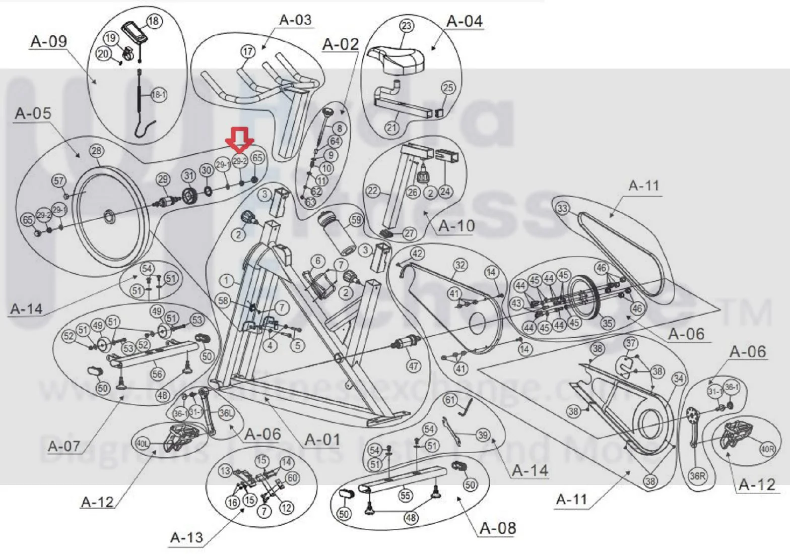 Horizon Fitness S3+ - FC052 Stationary Bike Flange Nut 1000392582 - Image 2