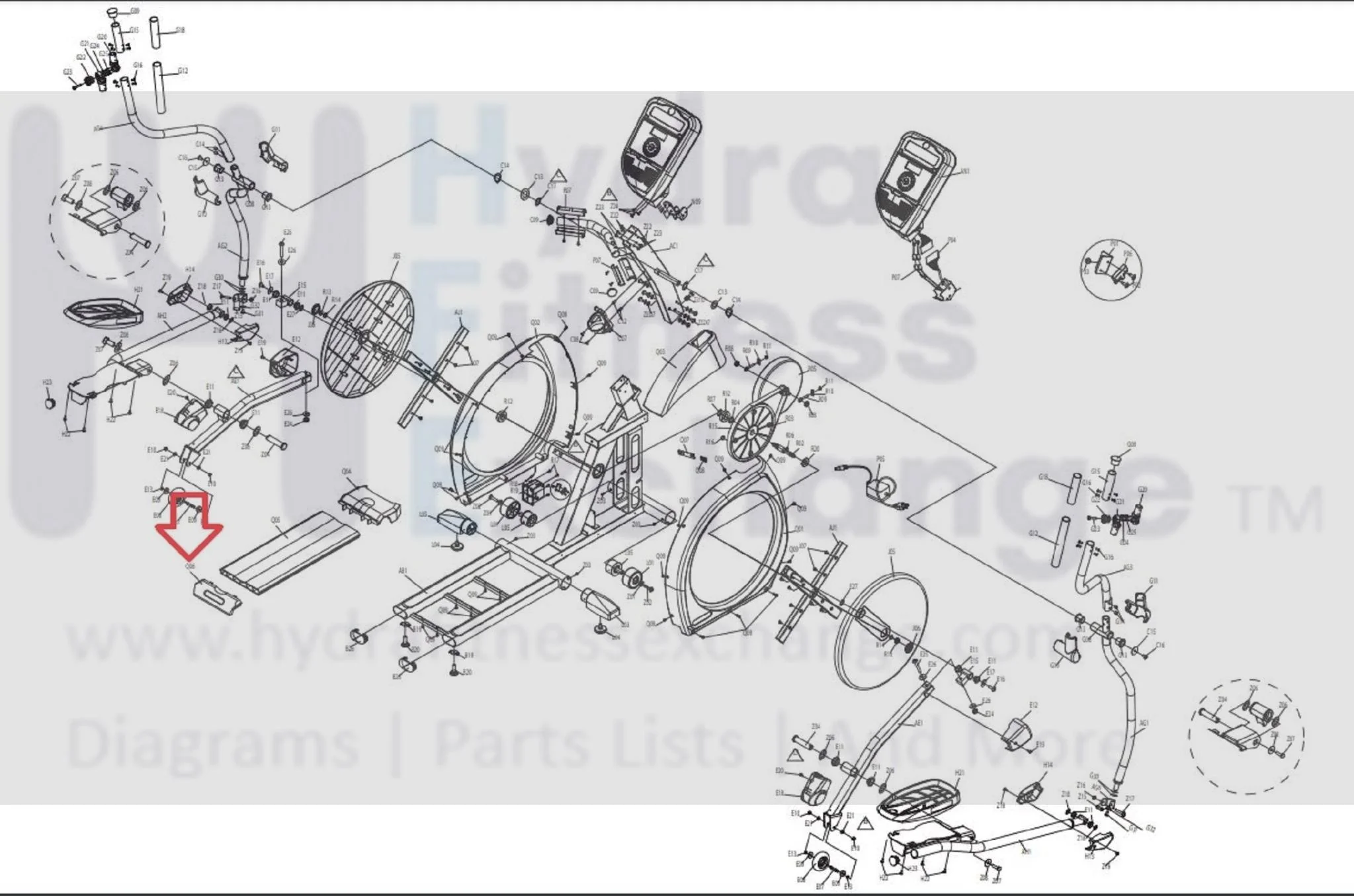 Horizon Fitness Smooth Fitness - SXE 7.7 (EP189) Elliptical Cover Frame Back 079363 - Image 3