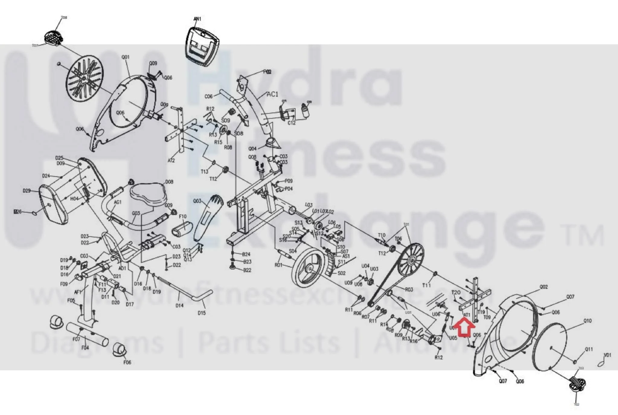 Horizon Fitness Stationary Bike Right Crank Arm 015383-AA - Image 2