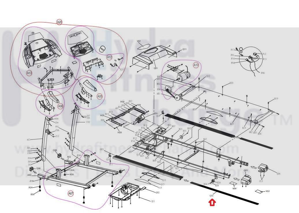 Horizon Fitness T100 - Tm629c - 2011 Treadmill Upper Cover Side Rail Tm229 - Image 2