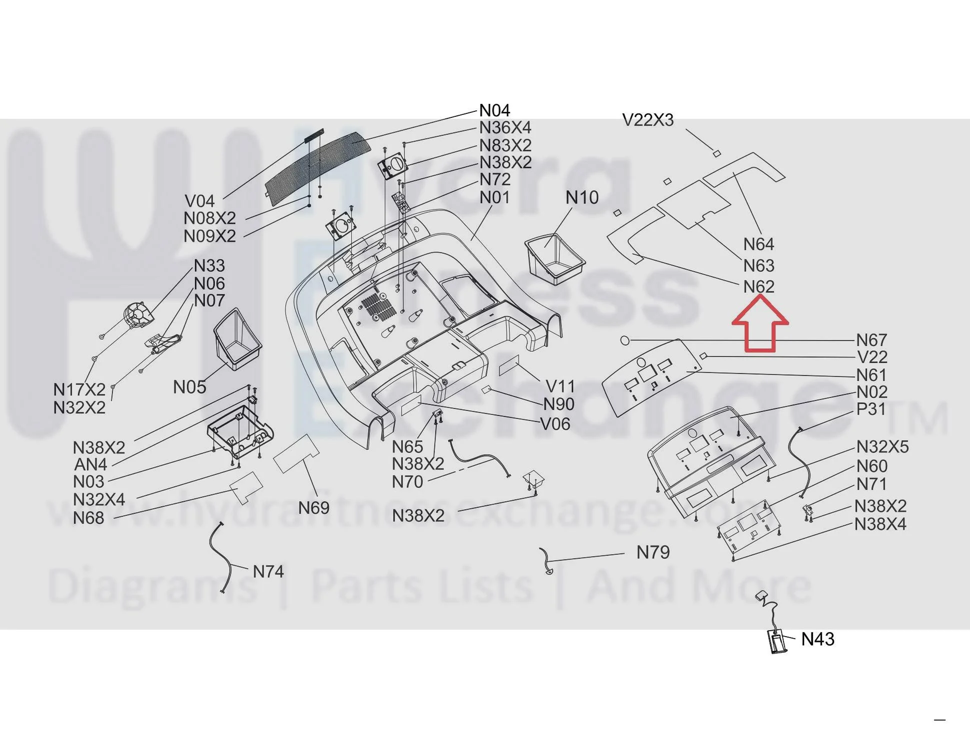 Horizon Fitness T101-03 Treadmill English Left Overlay 1000212426 - Image 3