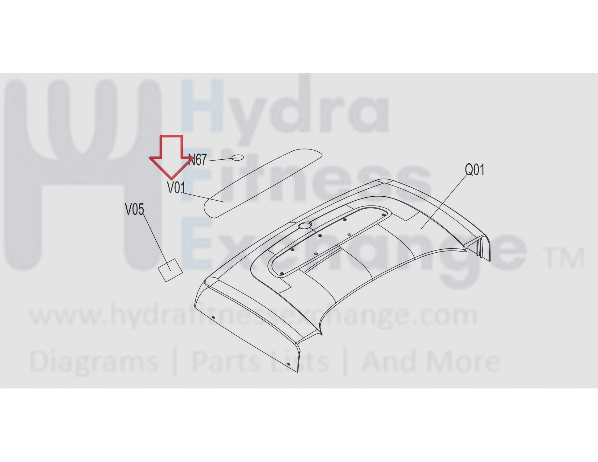 Horizon Fitness T101-03 Treadmill Upper Motor Cover Label 1000212419 - Image 3