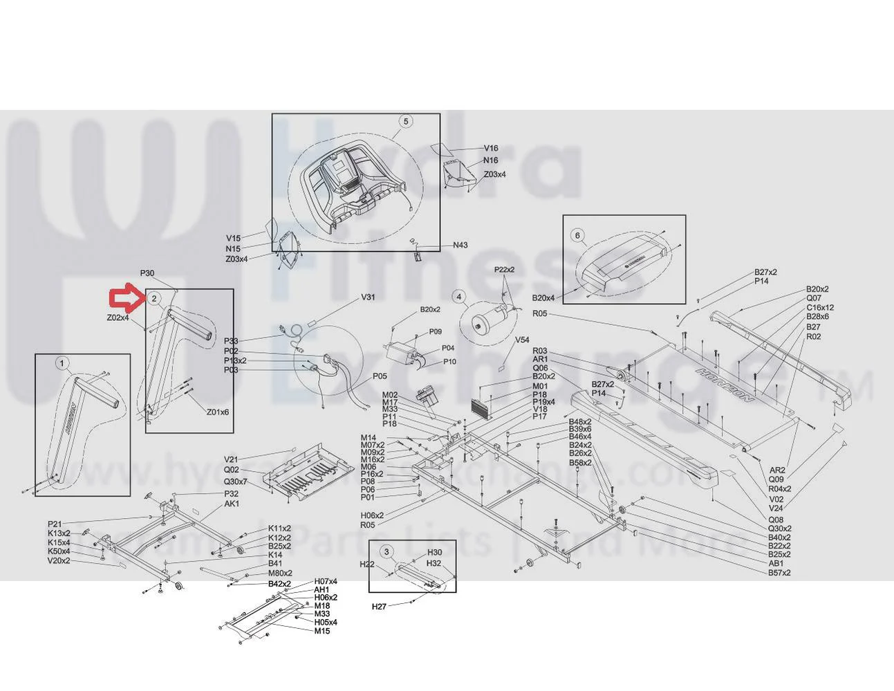 Horizon Fitness T101-04 CT5.4 Treadmill Right Console Mast Set Semi Assembly 1000300452 - Image 3