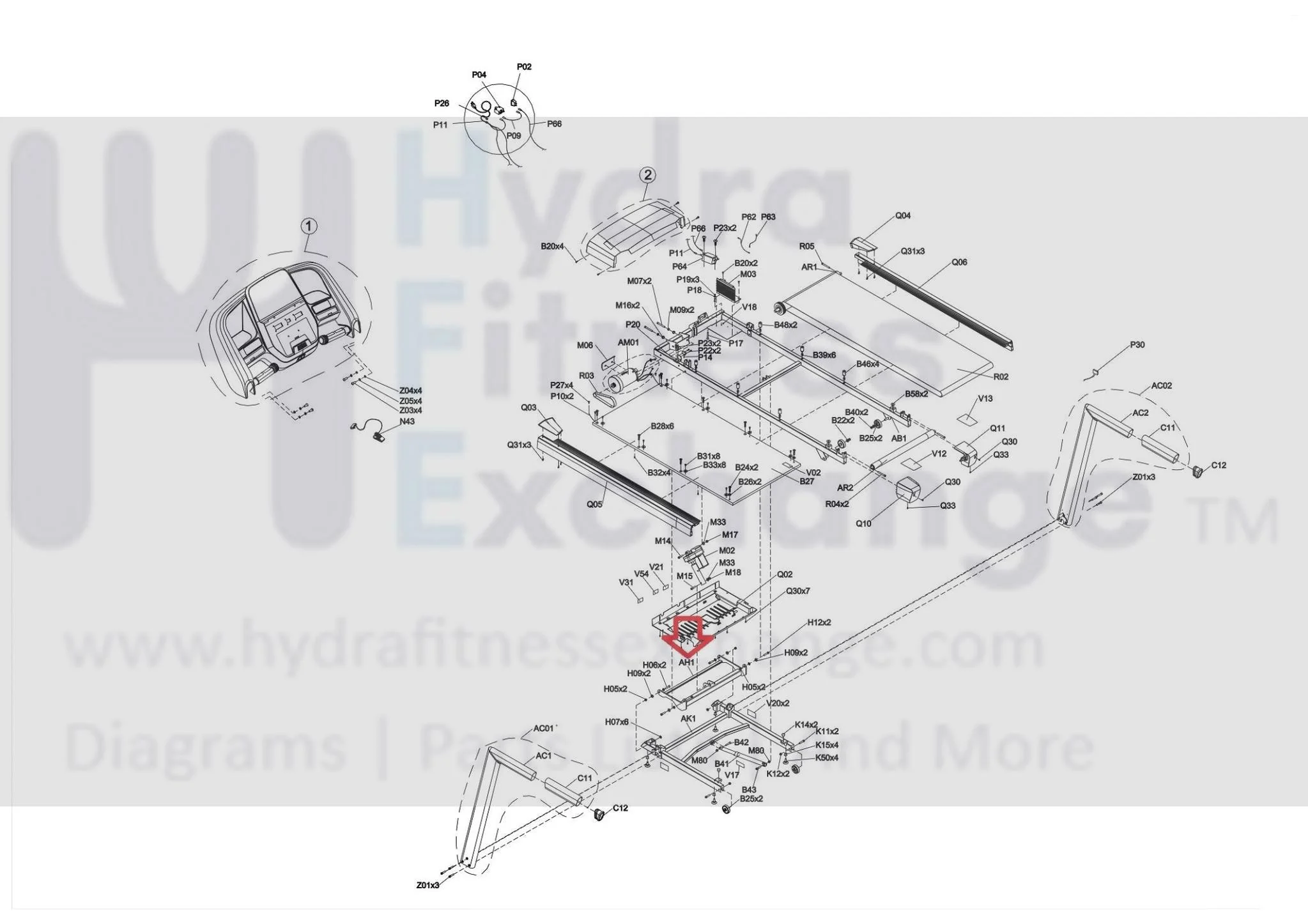 Horizon Fitness T101-07 TM1020 T202-06 TM1030 TM1030B Treadmill Elevatinon Rack Set 1000447644 - Image 3