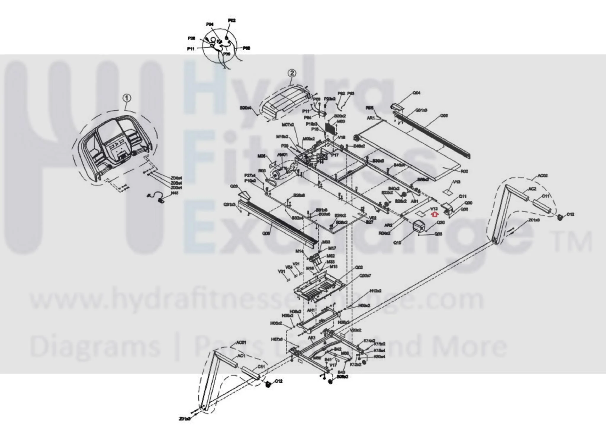 Horizon Fitness T101-07 - TM1020 Treadmill Left End Cap Pop Sticker 1000462517 - Image 2