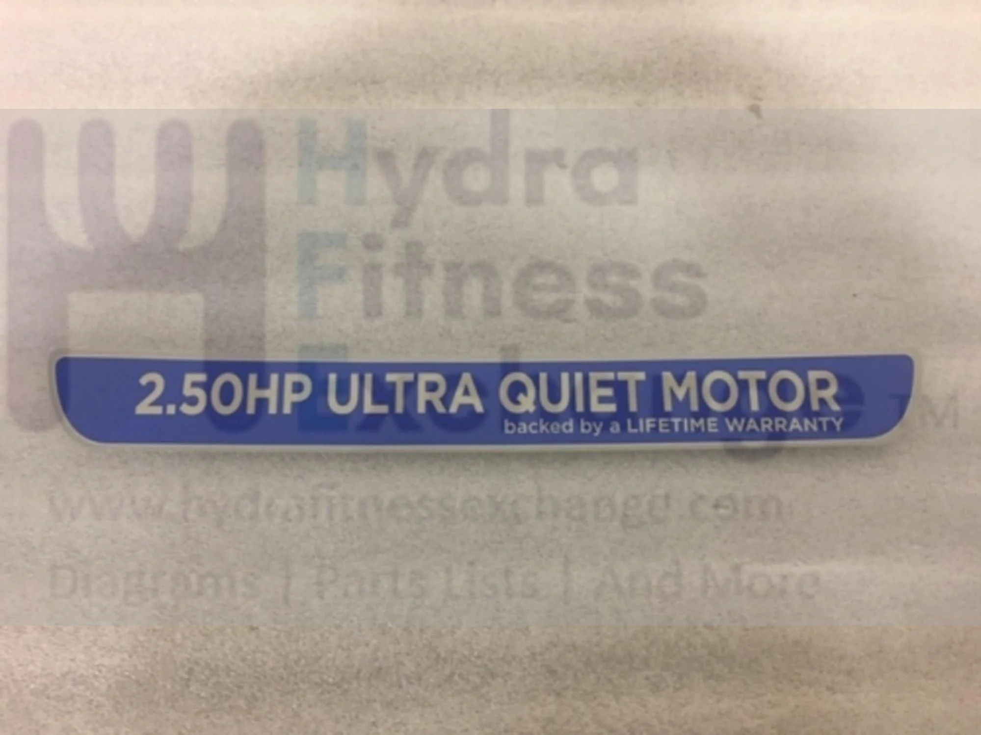 Horizon Fitness T101-5 Treadmill Motor Hood Cover Upper Pop Sticker 1000413747 - Image 2