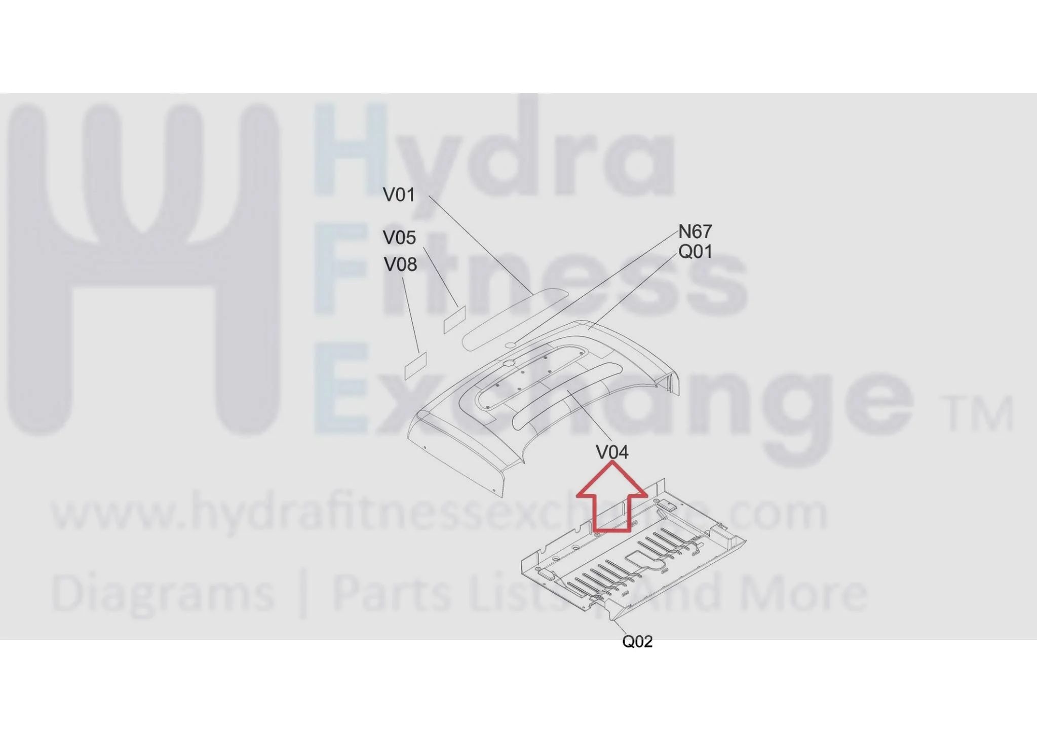 Horizon Fitness T101-5 Treadmill Motor Hood Cover Upper Pop Sticker 1000413747 - Image 3