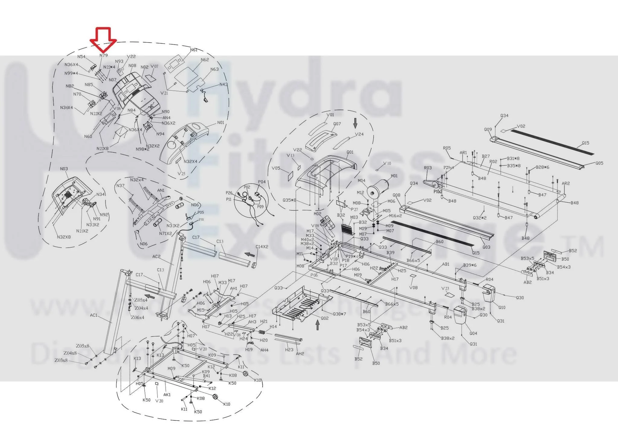 Horizon Fitness T103 Treadmill PCB Connector Wire Harness 094989 - Image 3