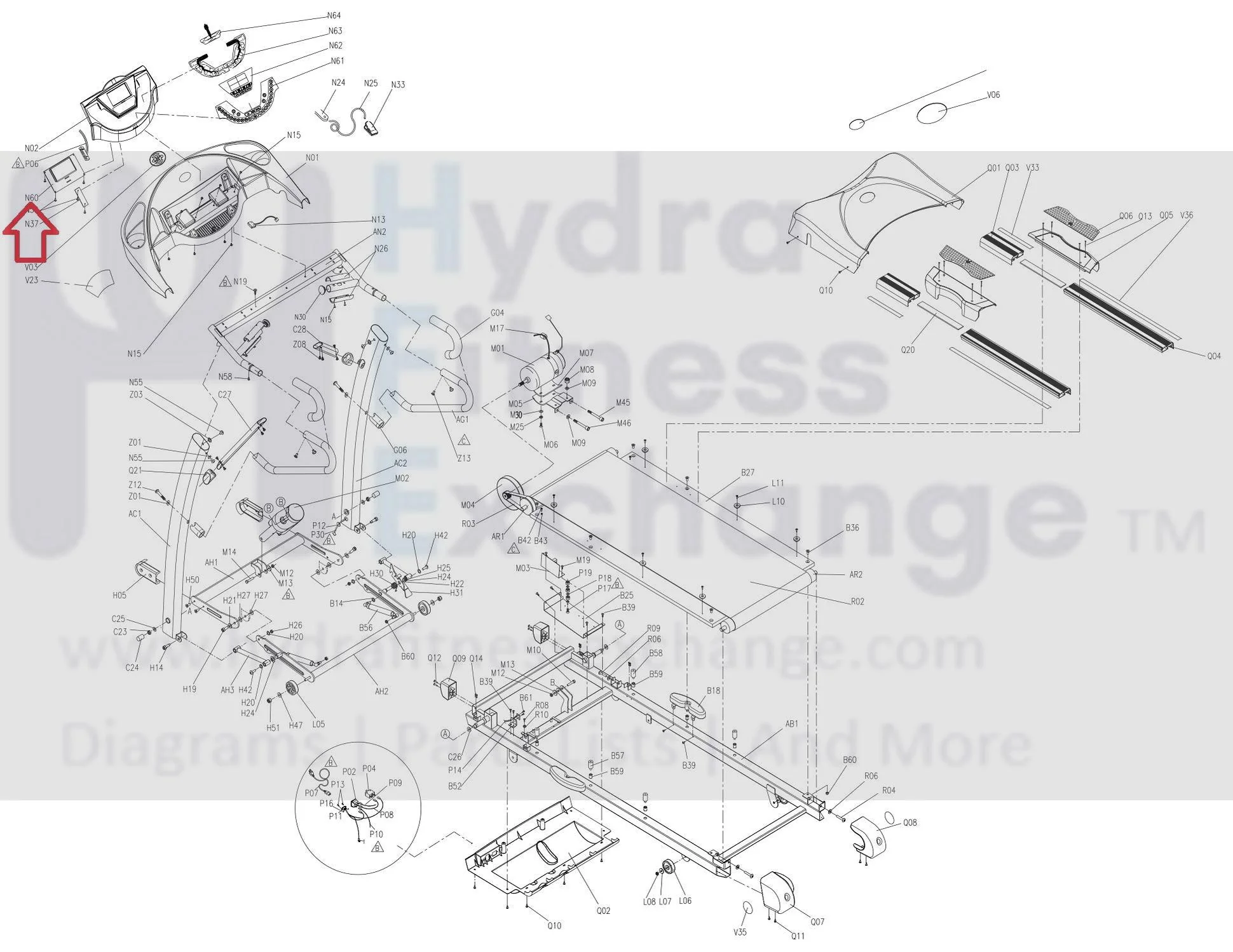 Horizon Fitness T10k Treadmill Upper Control Board W/receiver For Pedometer 013622-AA - Image 3