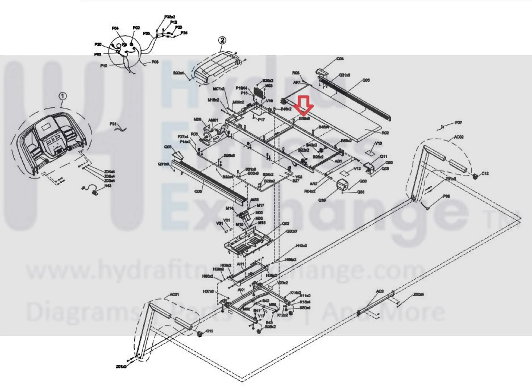 Horizon Fitness T202-06 - TM1030 - T101-07 Treadmill Fixing Bumper 1000444959 - Image 2
