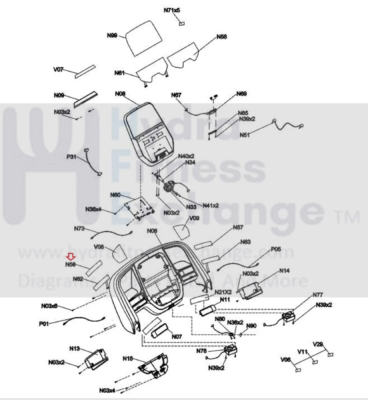 Horizon Fitness T202-06 - TM1030 Treadmill Left Manipulate Overlay 1000466183 - Image 2