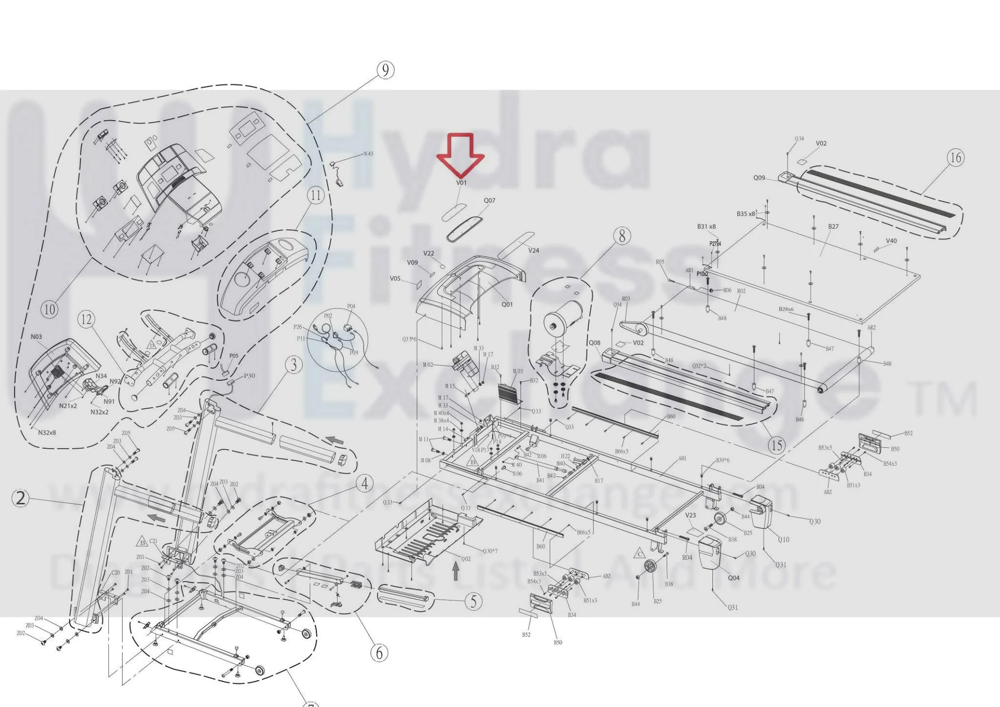 Horizon Fitness T203 Treadmill Motor Cover Specification Label 1000202515 - Image 3