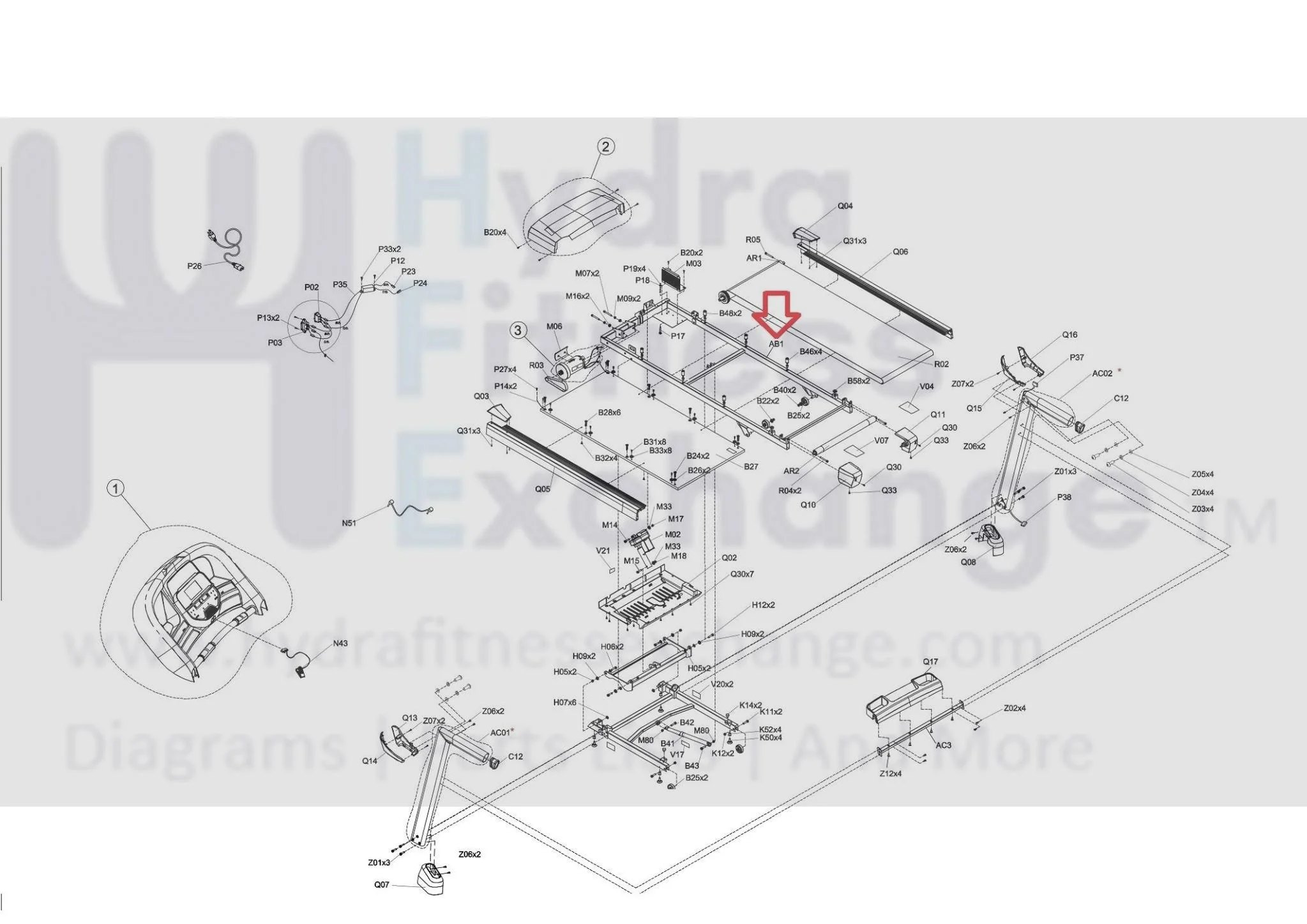 Horizon Fitness T303-2 Tm761 Tm1004 Treadmill Frame Welding Set 1000447642