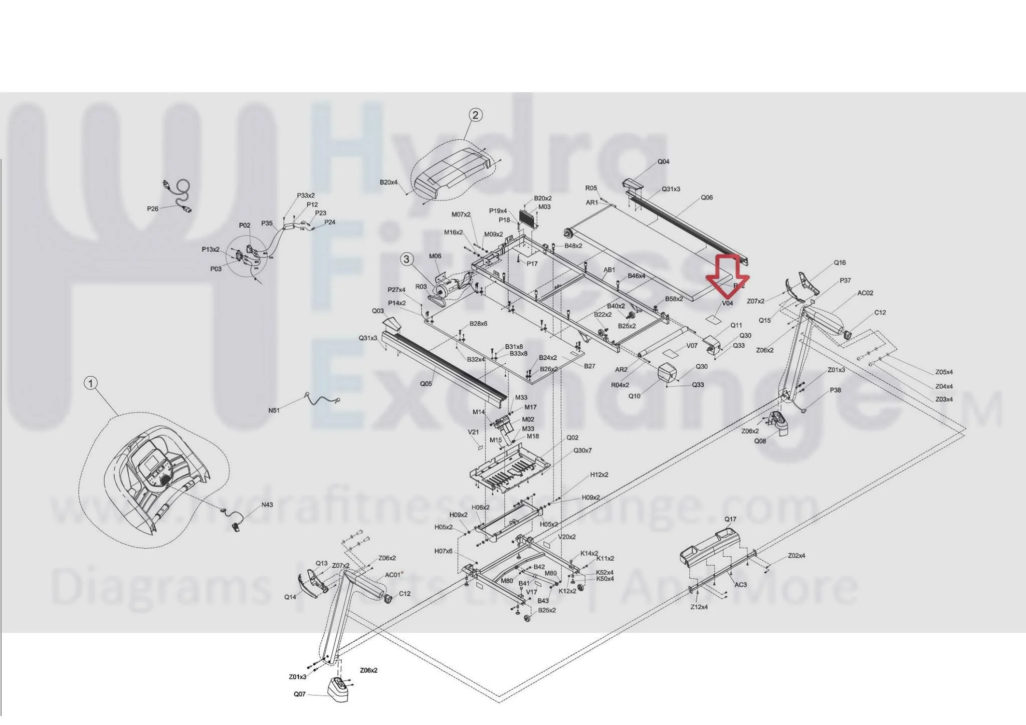 Horizon Fitness T303-2 TM761 TM1004 Treadmill Right Pop Sticker End Cap 1000441795 - Image 3
