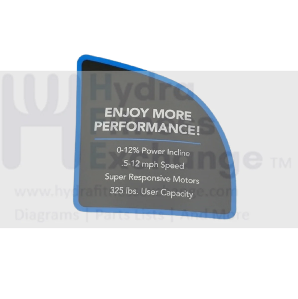 Horizon Fitness T303-2 Tm761 Tm1004 Treadmill Right Reading Rack Sticker 1000441807