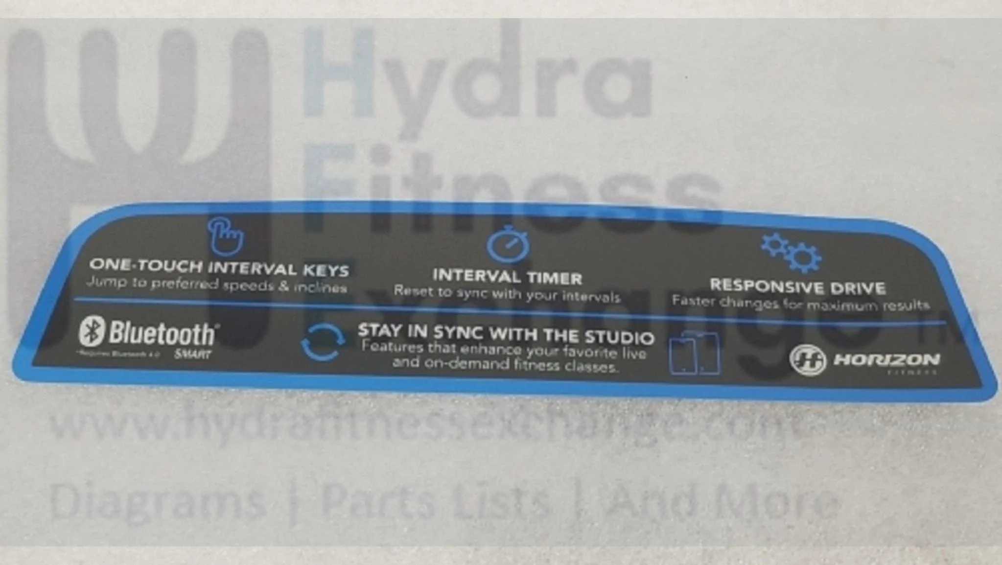 Horizon Fitness T303-2 TM761 TM1004 Treadmill Upper Console Overlay Pop Sticker 1000441813 - Image 2