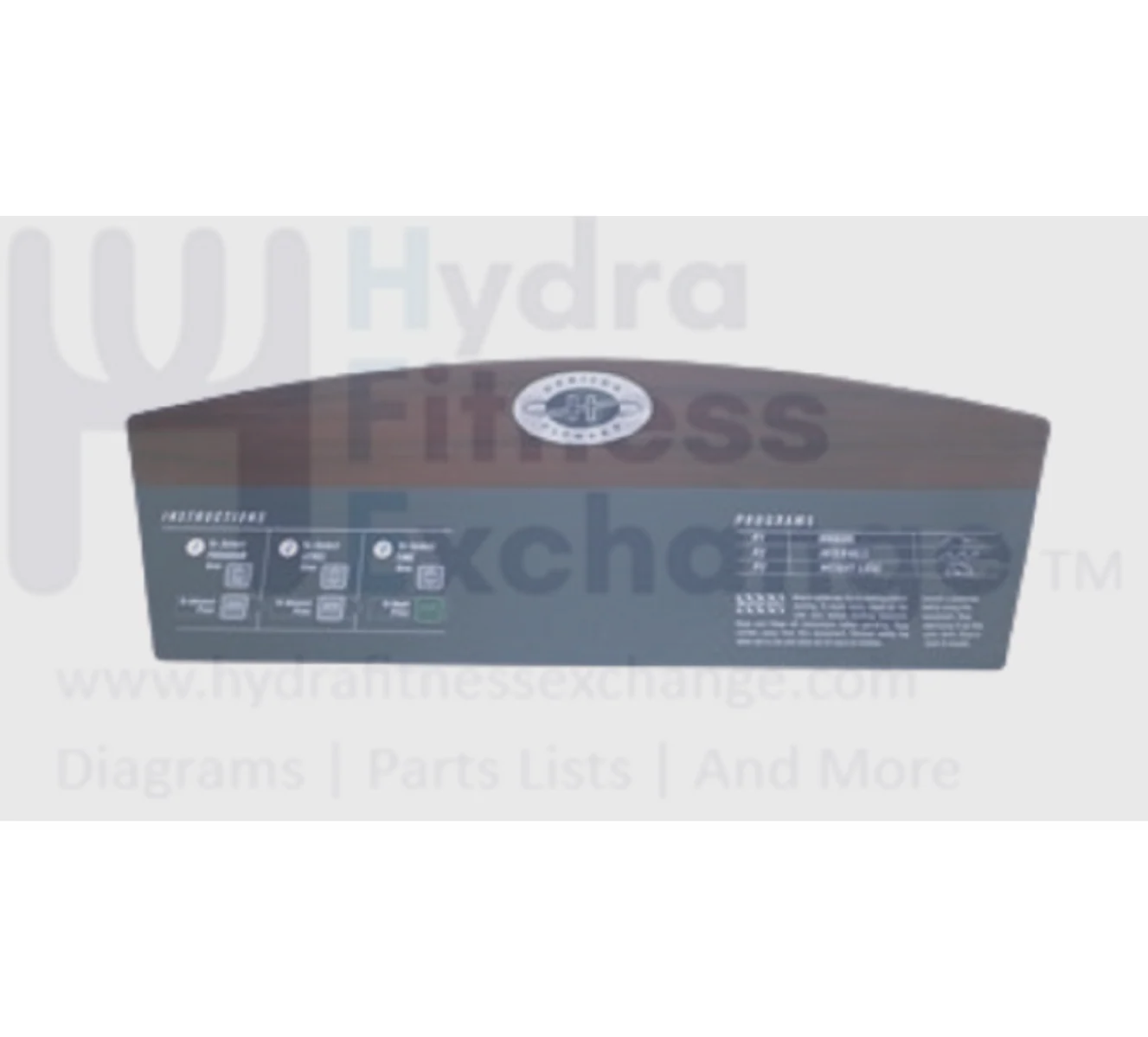 Horizon Fitness T50 Treadmill Decal Console Pop Instruction 1000092427