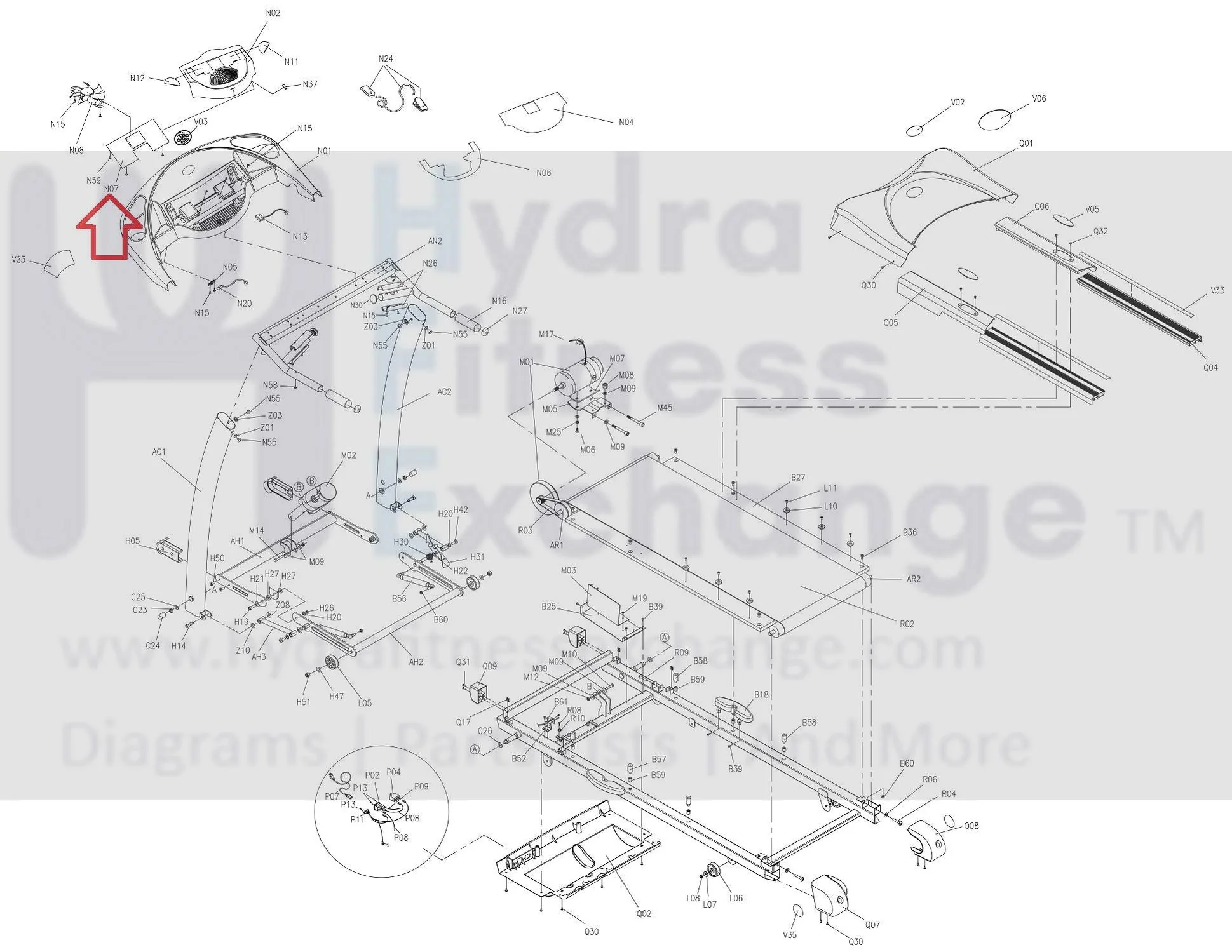 Horizon Fitness T53 Treadmill Upper Control Board 013601-BA - Image 3