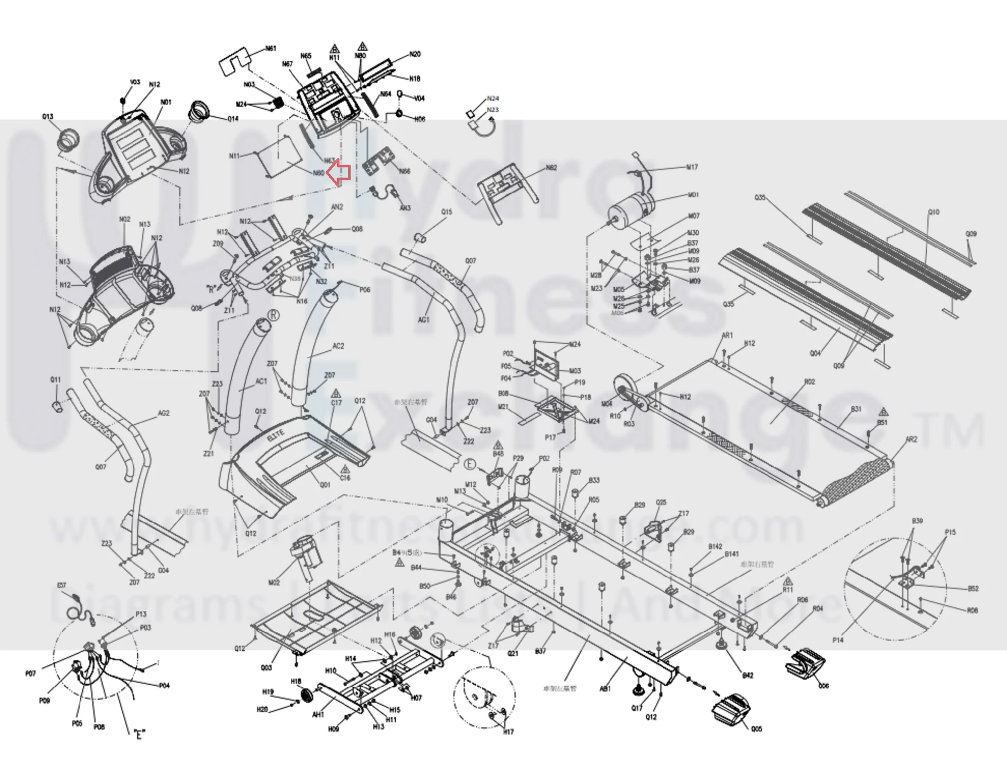 Horizon Fitness T6 - TM250 Treadmill Display Console Board 059482-AAX - Image 2