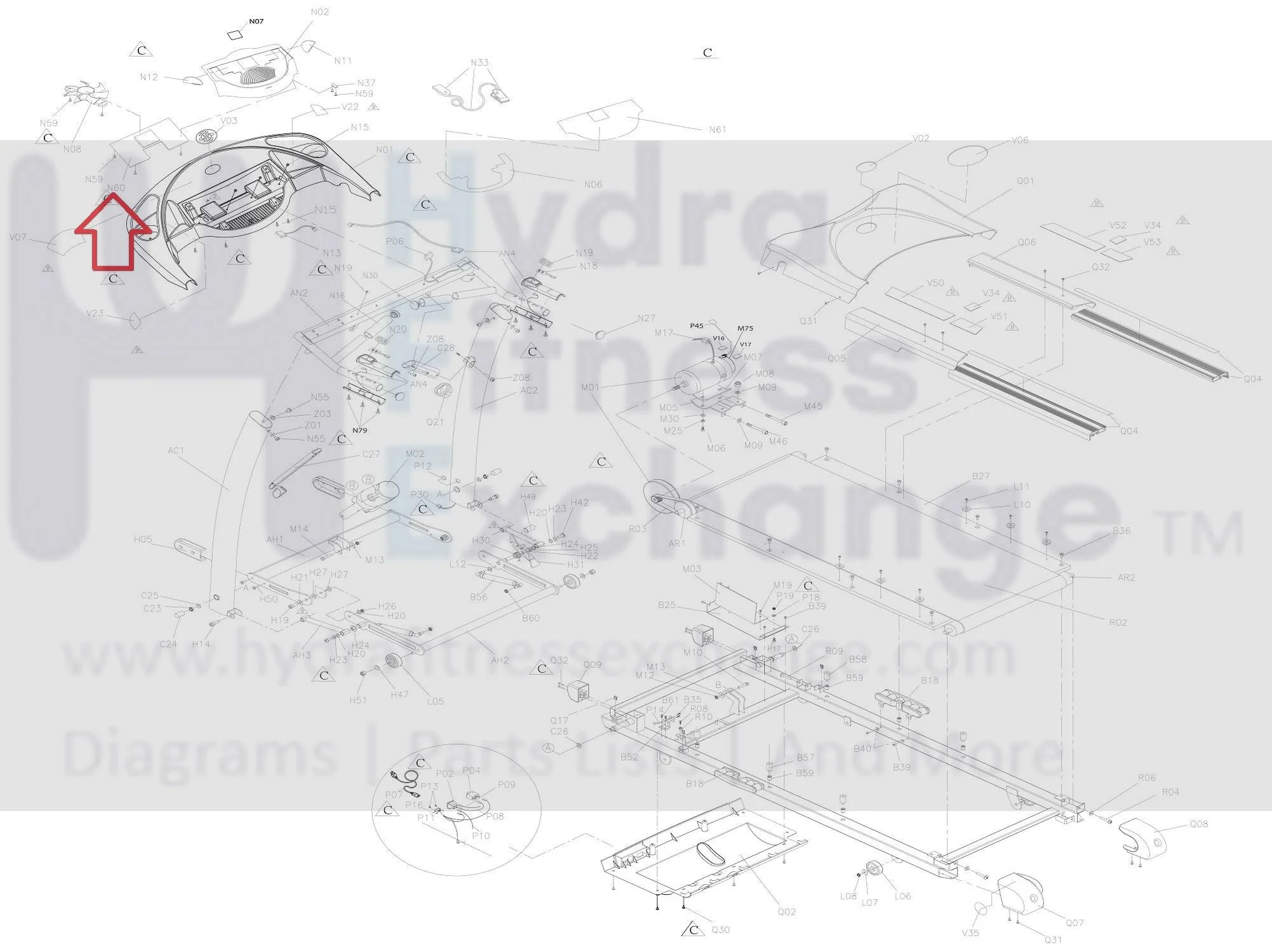 Horizon Fitness T63 Treadmill Display Console Electronic Board 013625-BB - Image 3