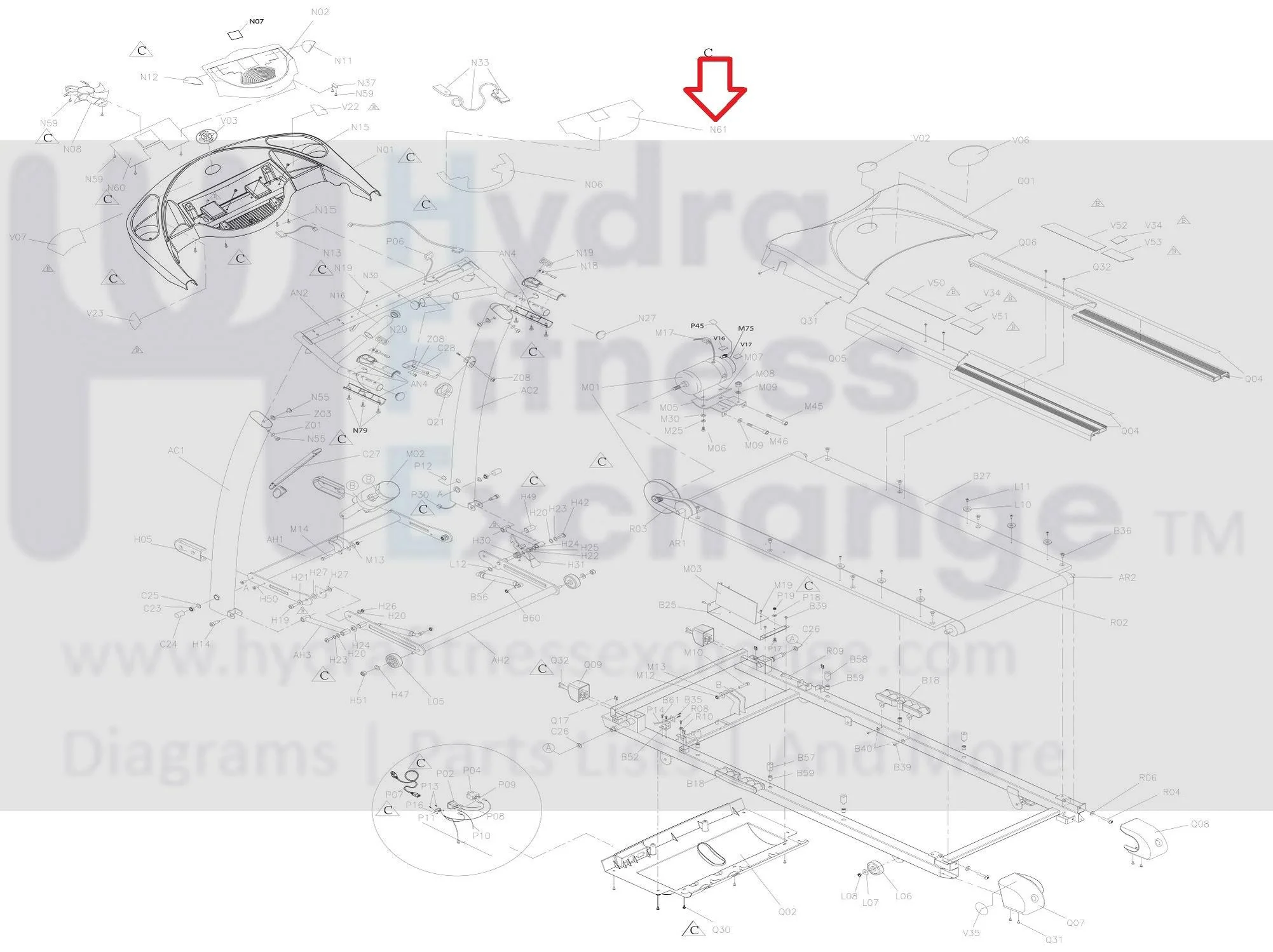 Horizon Fitness T63 Treadmill Overlay 0.25MM 003037-BX - Image 3