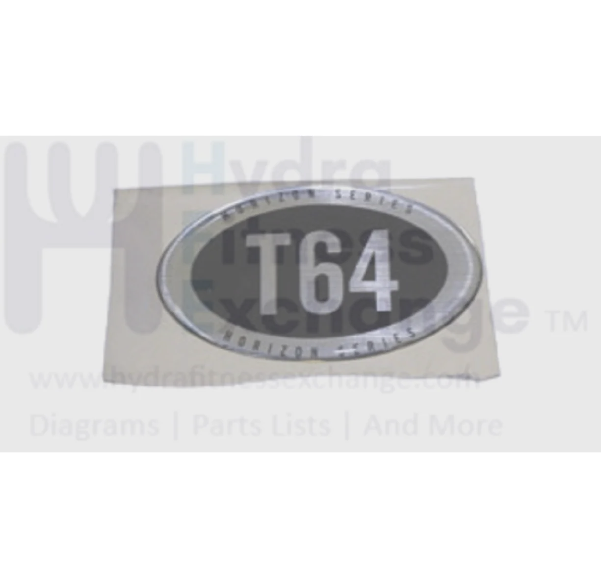 Horizon Fitness T64 Treadmill Motor Cover Logo Decal 006268-A