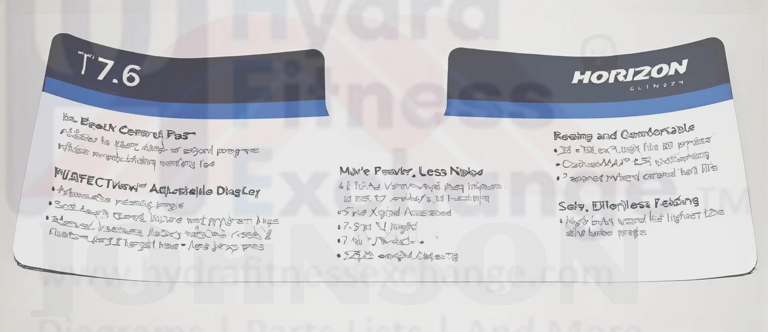 Horizon Fitness T7.6 Treadmill Console Decal 1000204819