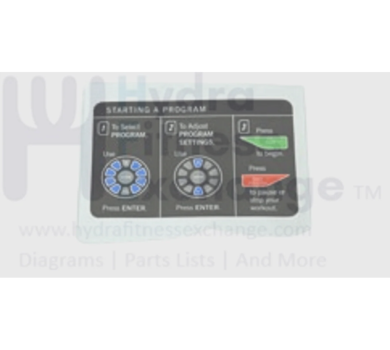 Horizon Fitness T7.6 Treadmill Left Console Decal 1000204820