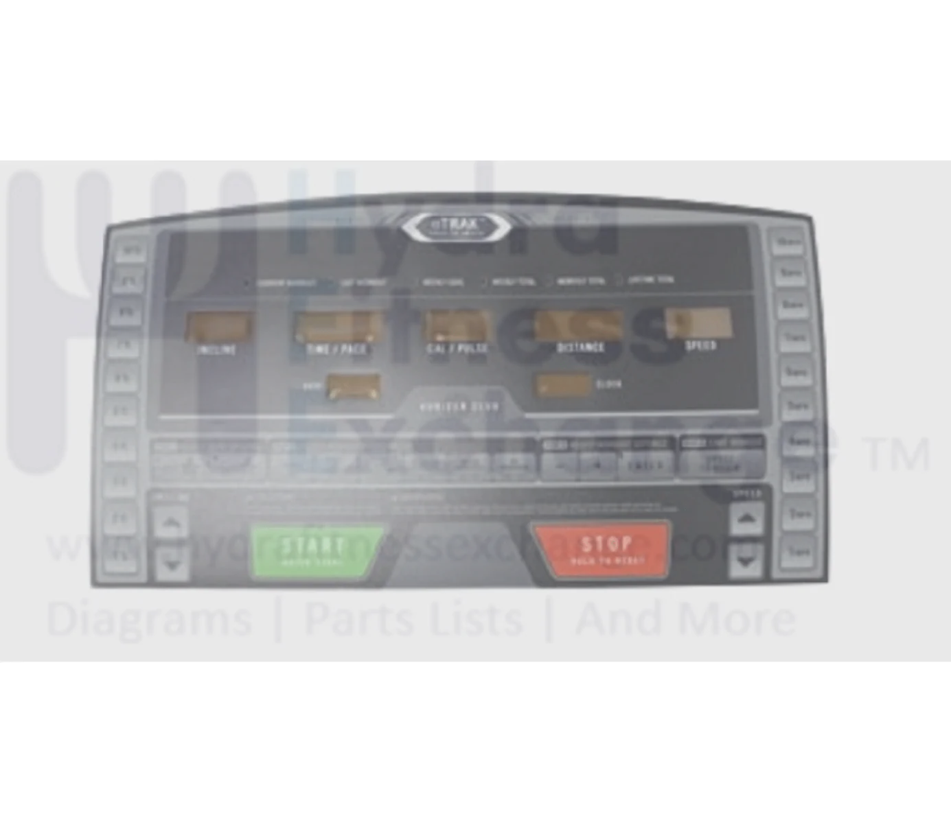 Horizon Fitness T700 Treadmill Overlay Keypad 074240