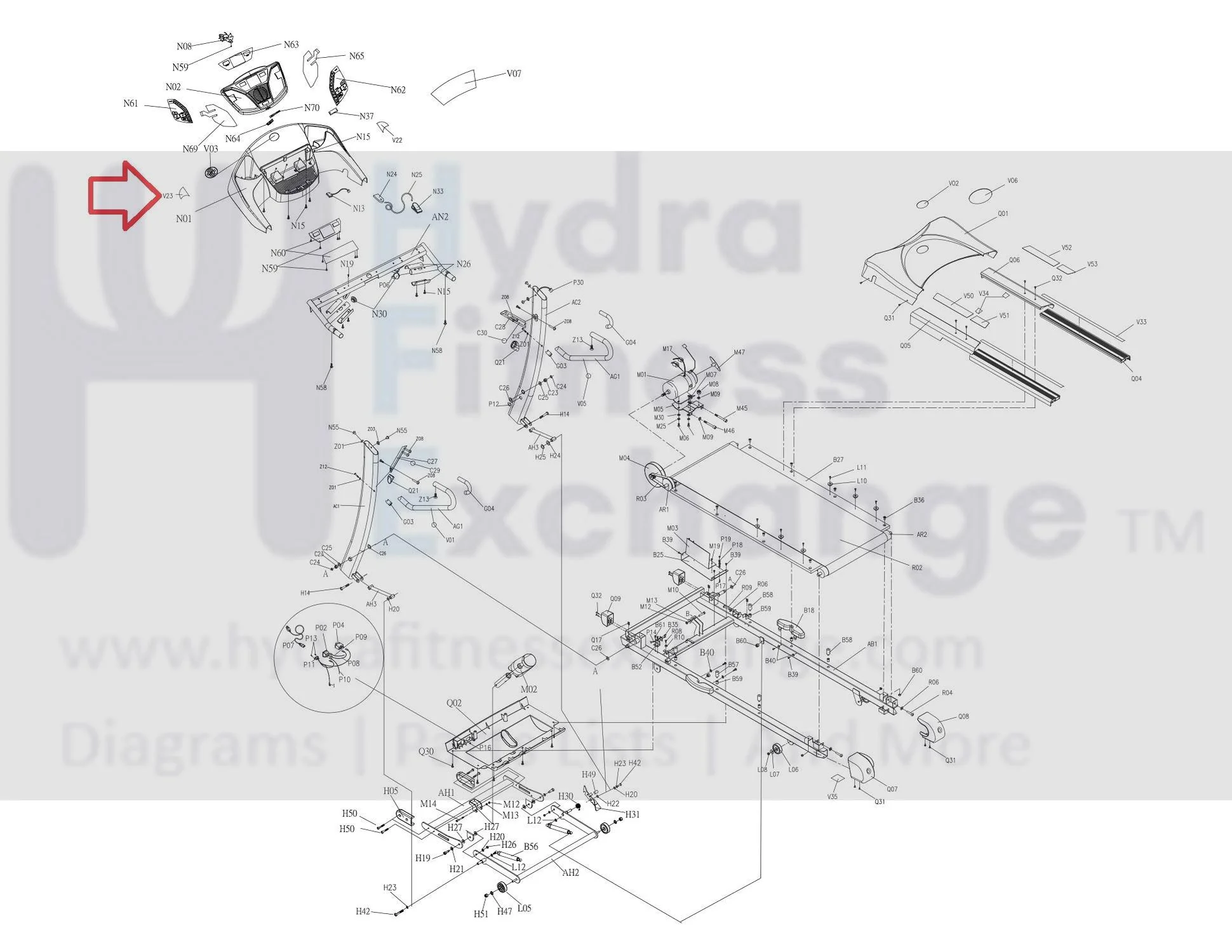 Horizon Fitness T72 Treadmill Decal Instruction 056795-AA - Image 3