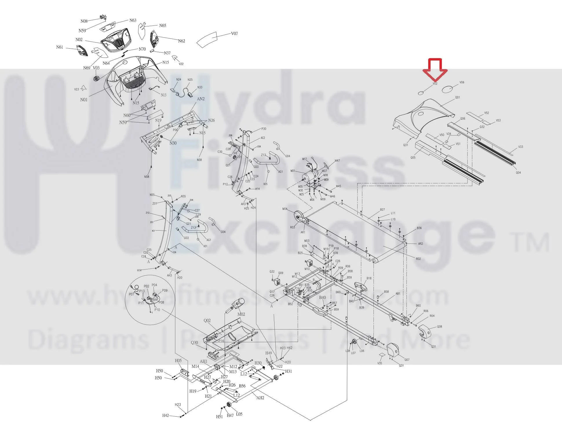 Horizon Fitness T72 Treadmill Decal Motor Cover Logo 048131-AX - Image 3