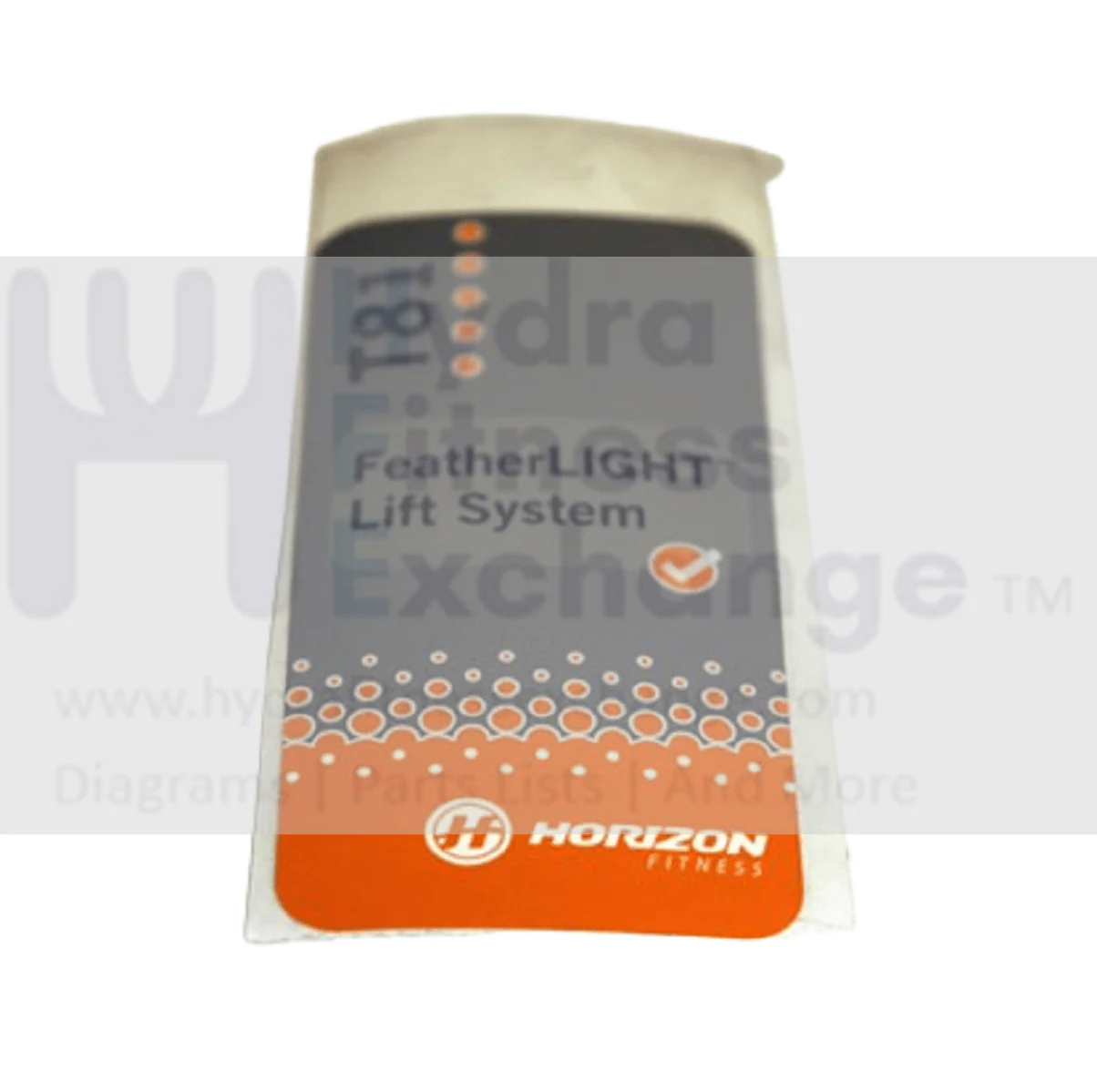 Horizon Fitness T81 Treadmill Left Pop Label Endcap 079318