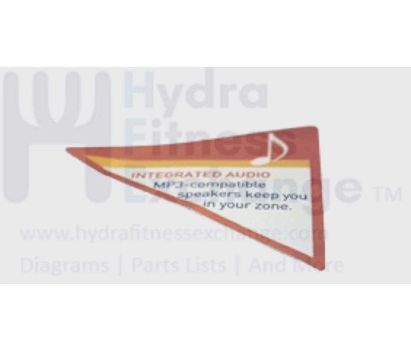Horizon Fitness T92 Treadmill Left Speaker Cover Sticker 103220