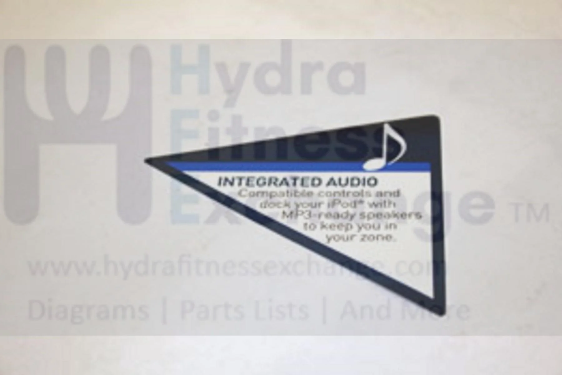 Horizon Fitness T93 Treadmill Left Speaker Cover Sticker 103206 - Image 2