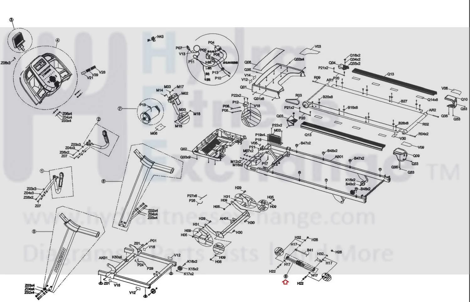 Horizon Fitness TM1021 PTM1021 PTM1021B Treadmill Flexible Tube Set Semi Assembly 1000468287 - Image 3
