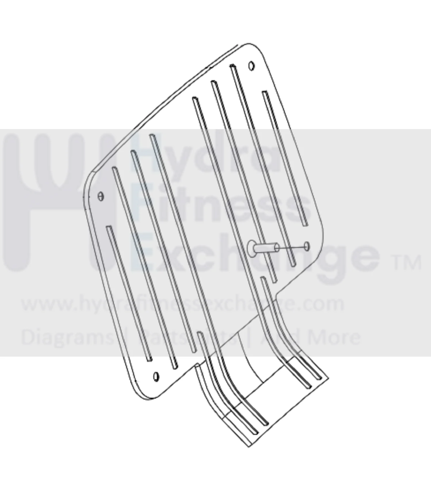 Horizon Fitness TM1021 PTM1021 PTM1021B Treadmill Plastic Back Rack 1000461881