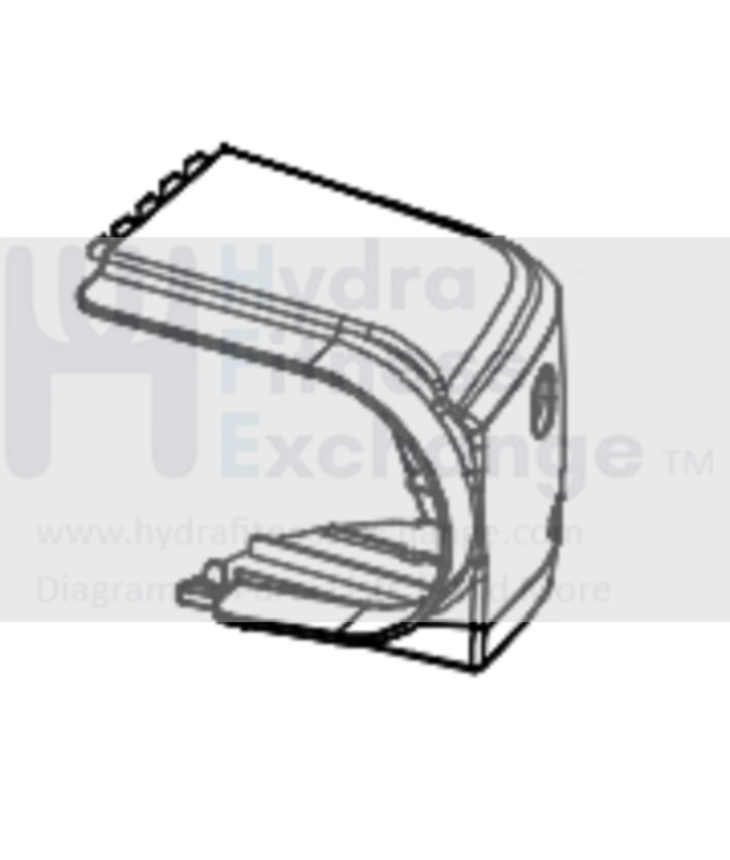 Horizon Fitness TM1021 Treadmill Right Rear Endcap 1000337821