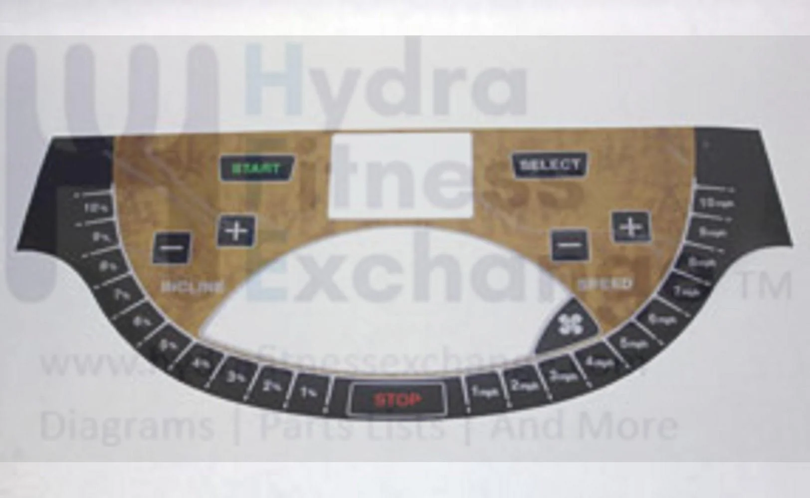 Horizon Fitness TM121 Treadmill Console Overlay 0.25mm 002977-A - Image 2