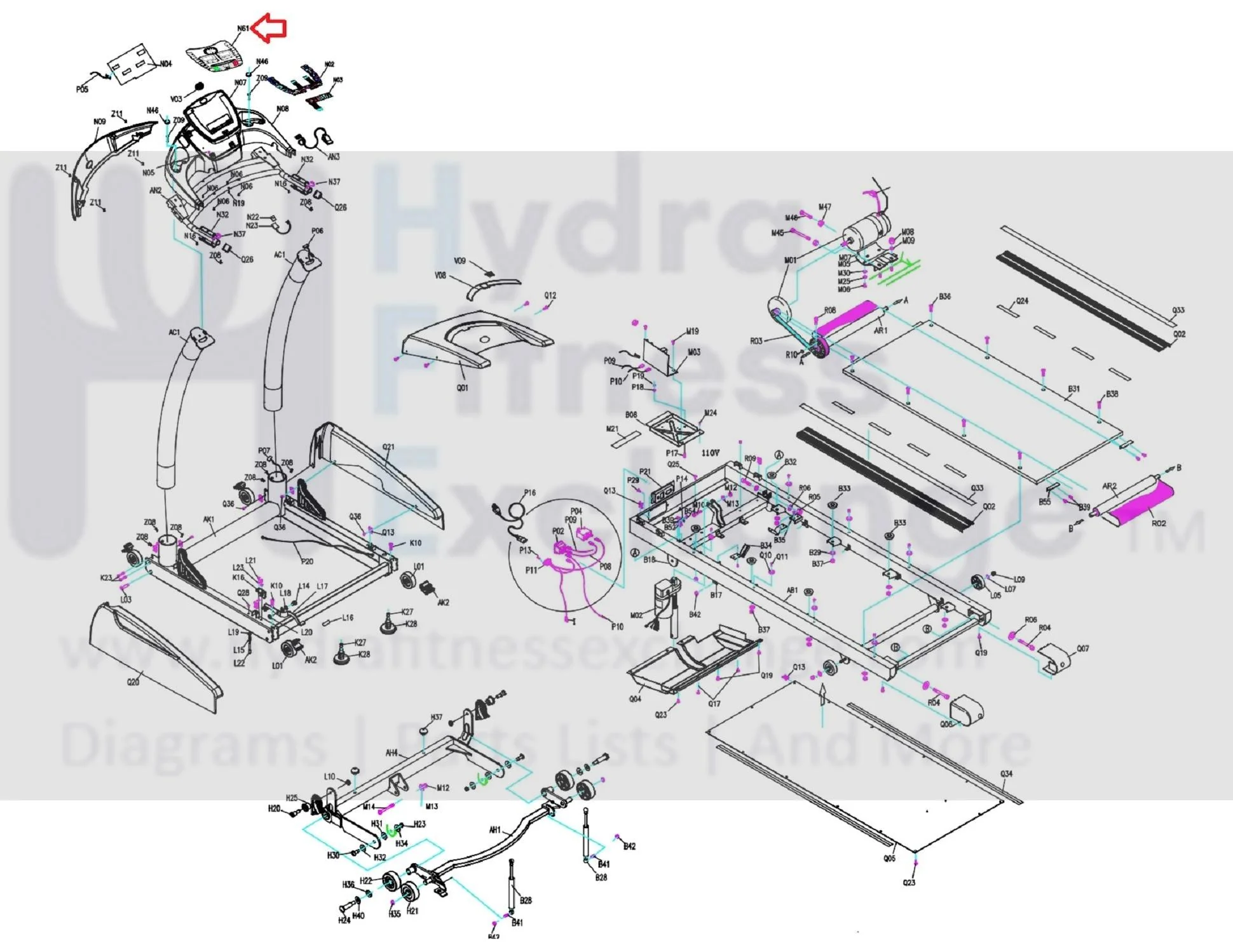 Horizon Fitness TM145 Treadmill Display Console Overlay 003046-B - Image 3