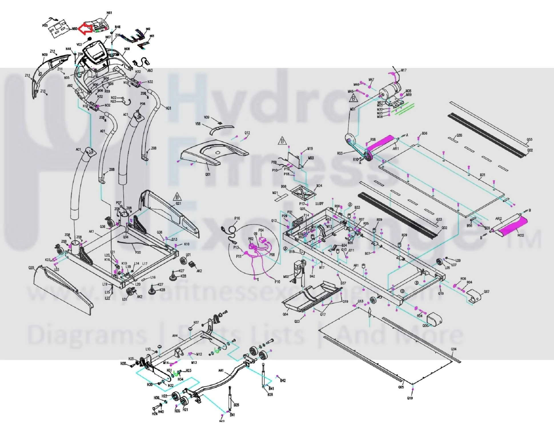 Horizon Fitness TM146 Treadmill Upper Control Board 016265-Z - Image 3