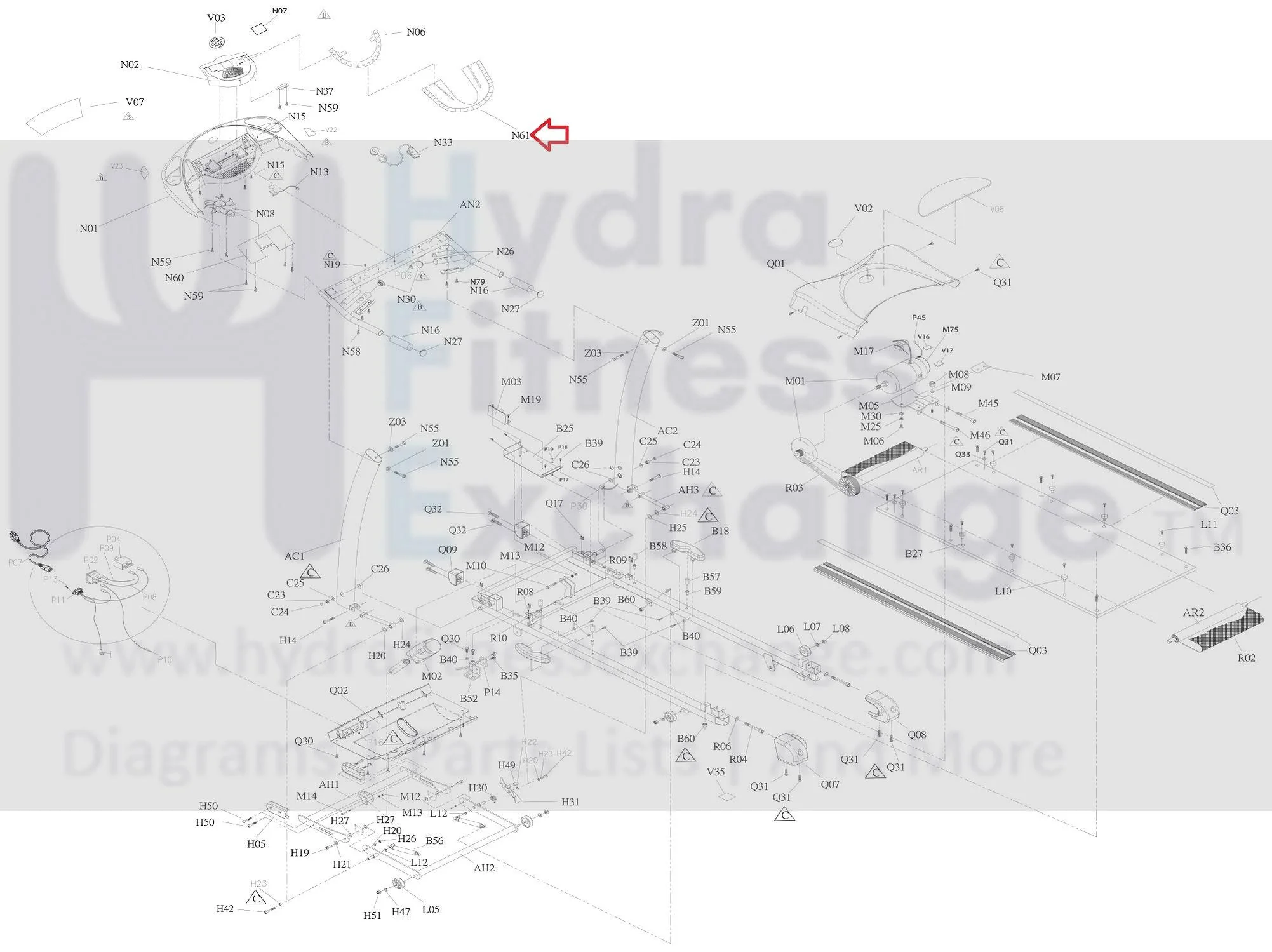 Horizon Fitness TM156 TM189 Treadmill Overlay 0.25mm 003036-B - Image 3